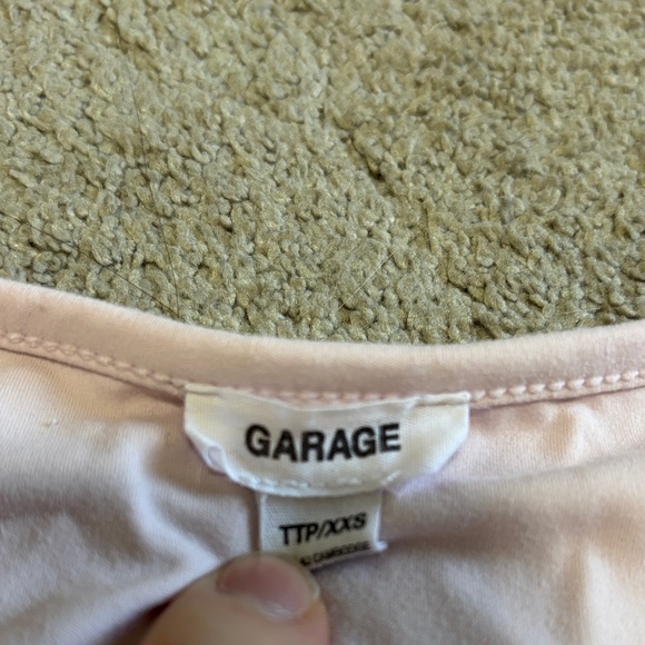 Garage Blush Pink Short Sleeve V-Neck Tee - Picture 2 of 3